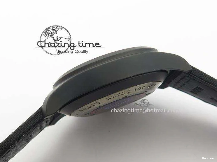 MIROTIME 0521 Pilot Chrono IW388003 Real Ceramic V6F 1:1 Best Edition On Black Nylon Strap A StreetReady 7284